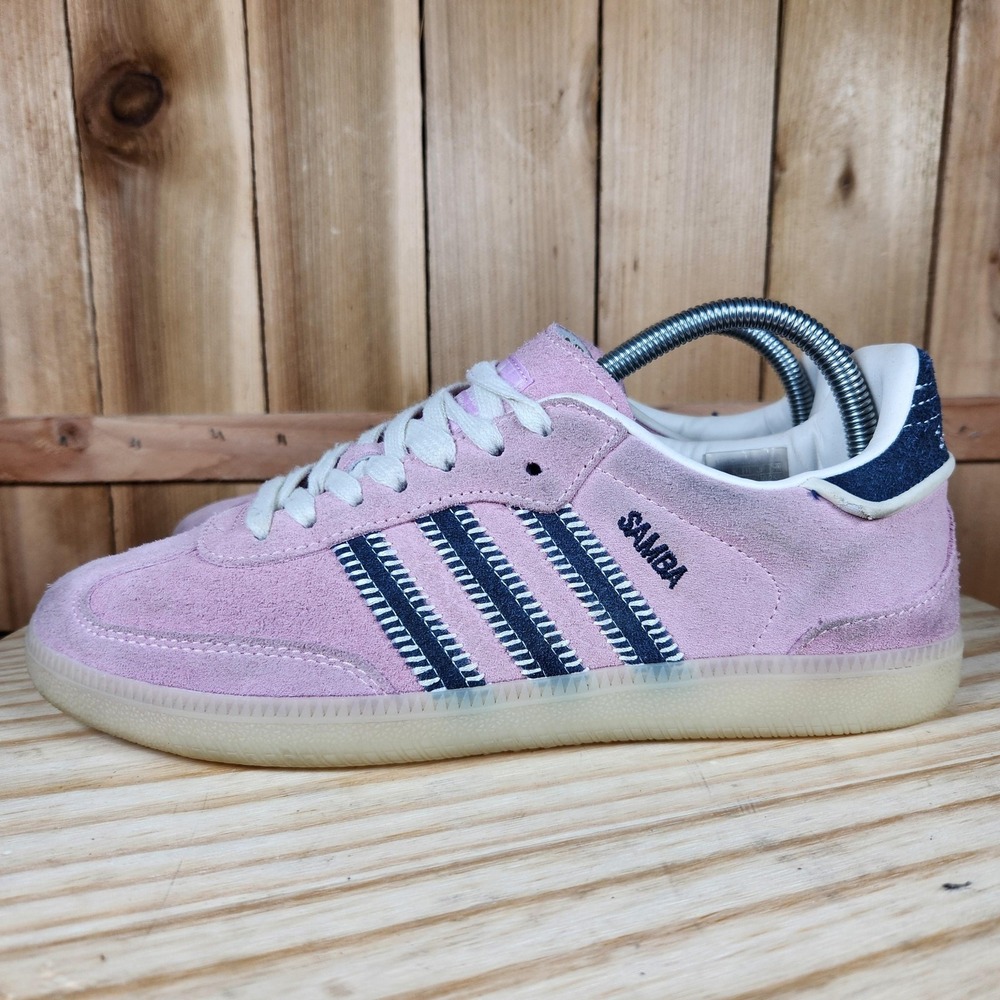 Adidas Samba OG x Notitle Shoes Womens 9 Pink‎ Suede Casual Sneakers Soccer Gum